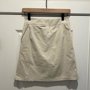 Burberry Golf Beige Skort Skirt Nova Check Lining Classic Preppy Sz 2